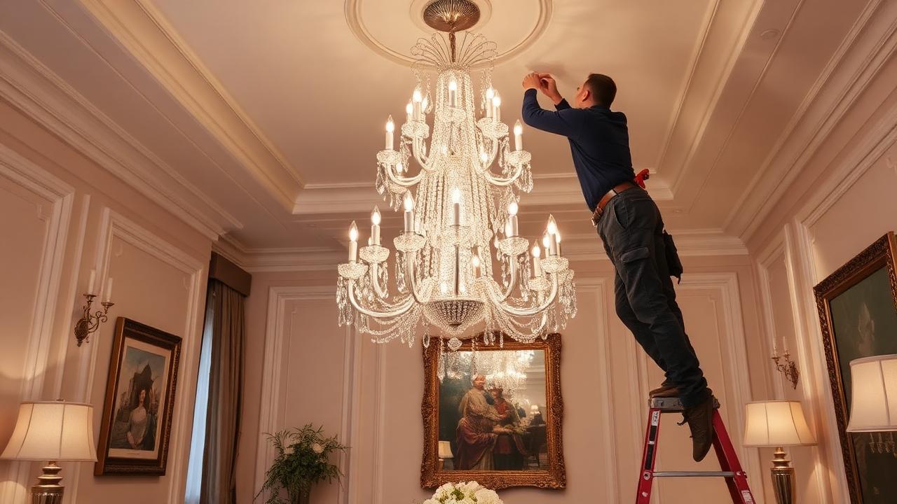 Chandelier Installation